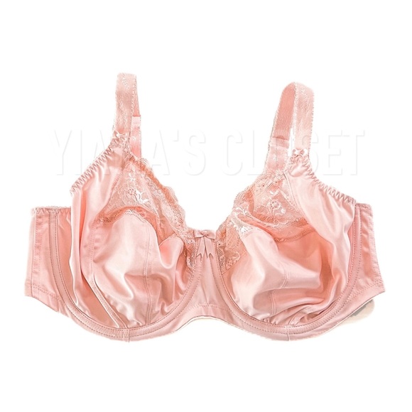 Elomi 34I Morgan EL4111 Underwire Banded Stretch Lace Bra - Ballet Pink - Picture 4 of 14